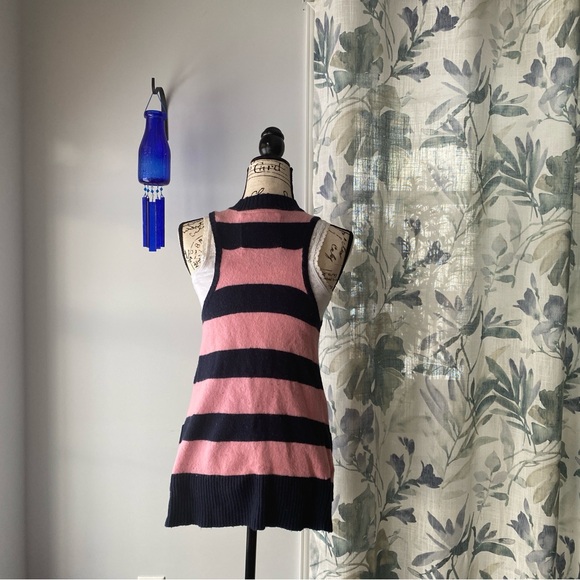 y2k Abercrombie & Fitch knit striped long cardigan- Pink and Navy - Size Small - Picture 10 of 11